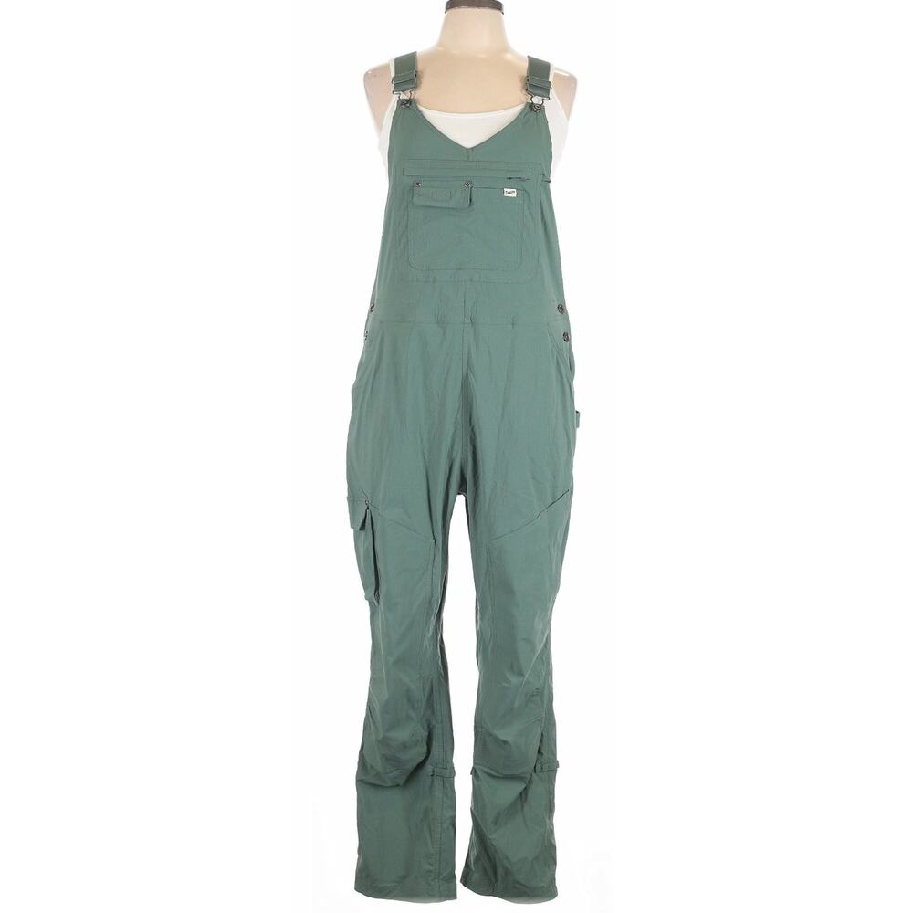 Duluth Trading Co Women’s L Regular Sage Green Utility Overalls Rip Stop Nylon - Picture 5 of 9